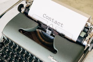 Close-Up Shot of a Typewriter